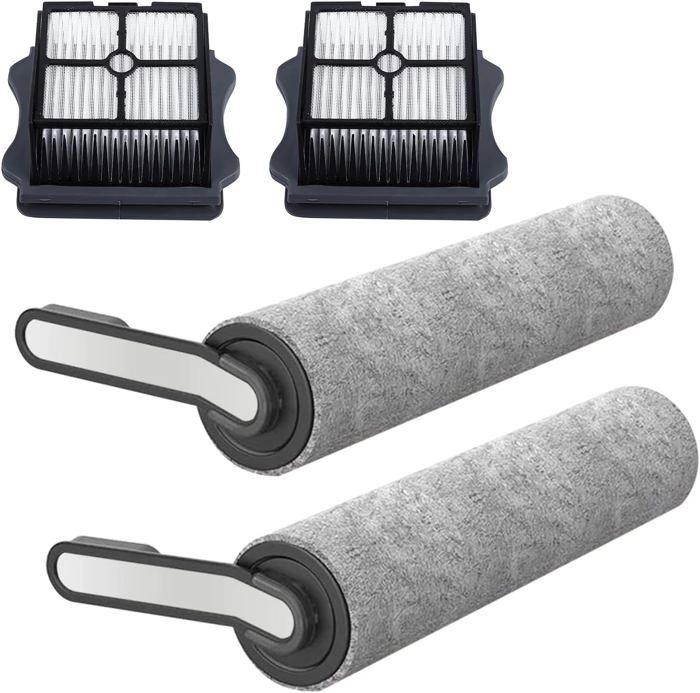 AIMOONSA 2 rouleaux de brosse + 2 filtres HEPA pour Tineco Floor One S5 / S5 Pro