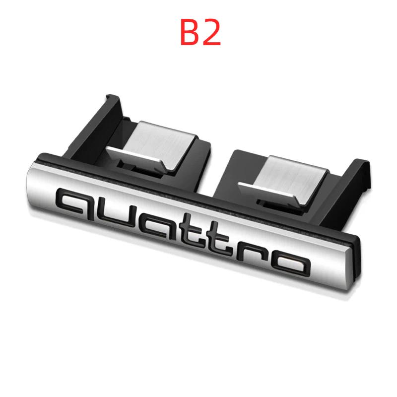 

6 colors Metal Quattro Logo Front Grill Badge Emblem Sticker Decals B2