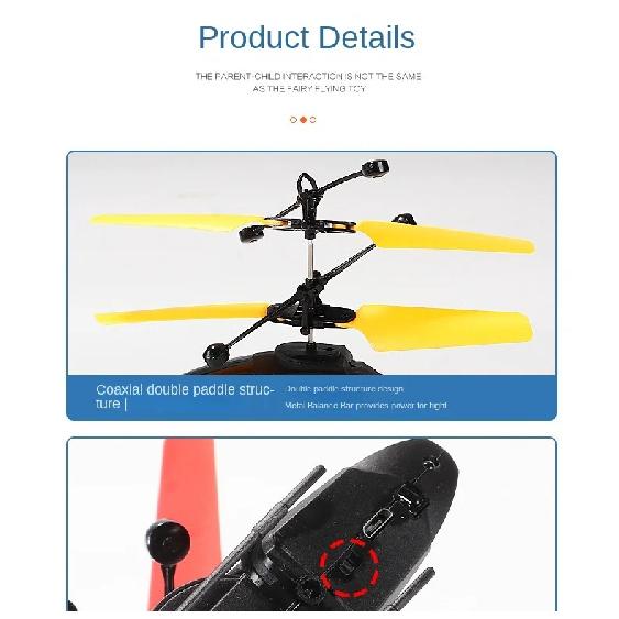 Rc Aircraft Remote Control Helicopter 2 Channel Gesture Control Suspension Helicopter Aircraft Model Toy with Light Toy for Boys
