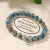 Festive Gifts K2 Blue Jasper Beaded Bracelet Natural Fashion Jewelry For Men And Women Daily Wear Simple Versatile Accessory