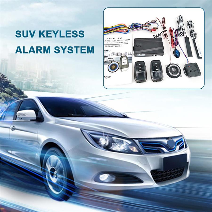 12V Car SUV Keyless Entry Push Button Alarm System Remote Engine Start Stop Kit