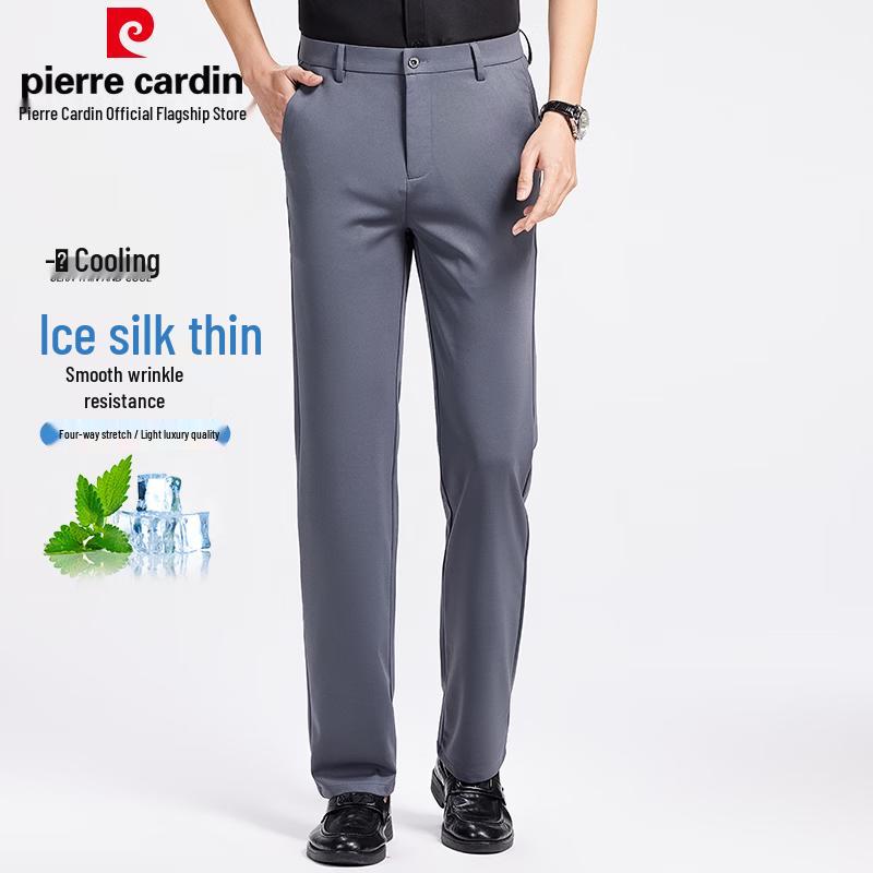 Pierre Cardin Men s Ice Silk Straight Fit Casual Pants 33