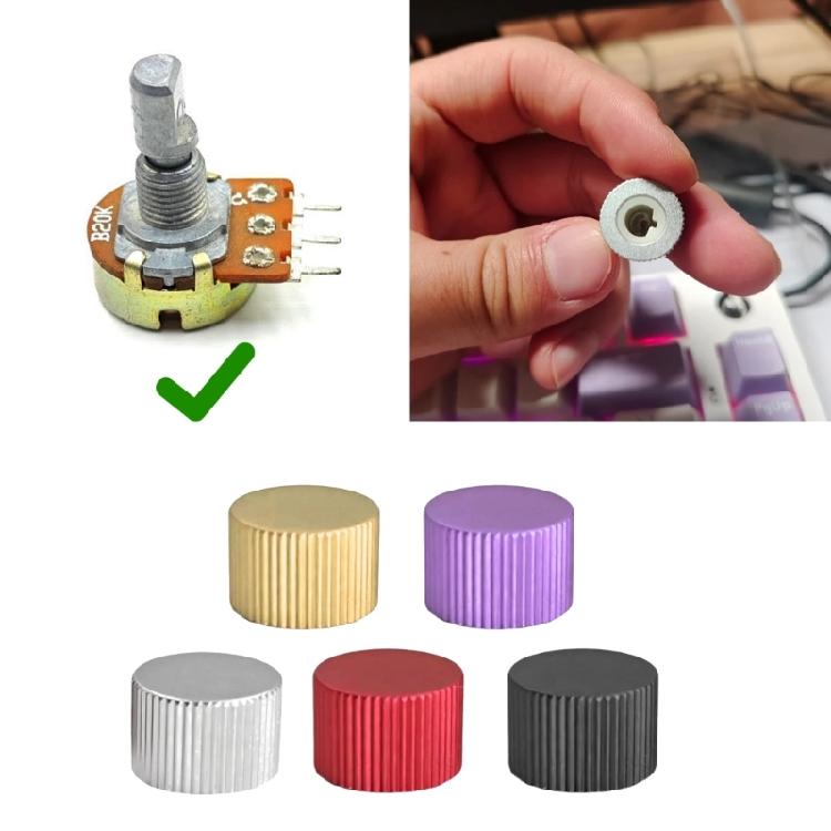 Ergonomic Metal Rotary Knob For PC Mechanical Keyboards D Shaft Half Shaft Aluminum Precise Tactile Adjustment