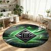 Borussia Mönchengladbach Printed Round Crystal Velvet Rug Soft Non Slip Floor Carpet For Bedroom Holiday Gift