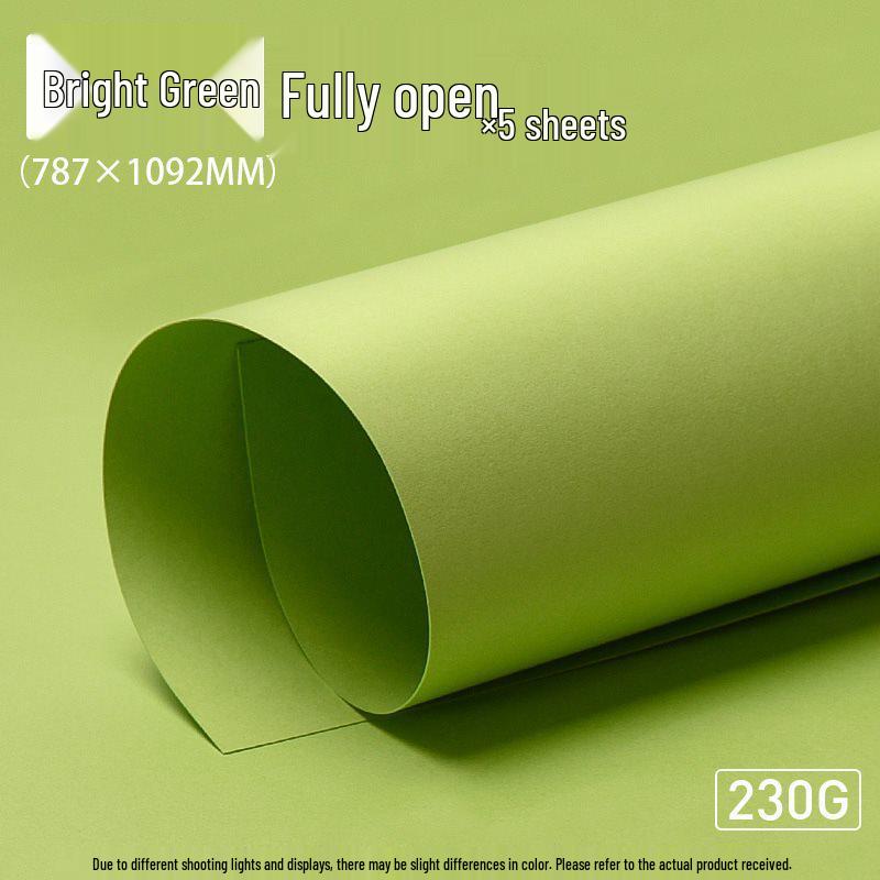 Yuanhao Green Series Cardstock: Light, Dark, Army, and Forest Green - 4k Colored Paper for A4 & A3 Backgrounds and Kindergarten DI.