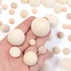 5-50pcs/lot 10-50mm Nature Wooden Beads Round Wood Cabochon Beads Loose Beads DIY Handmade Crafts Jewelry Making Accessories