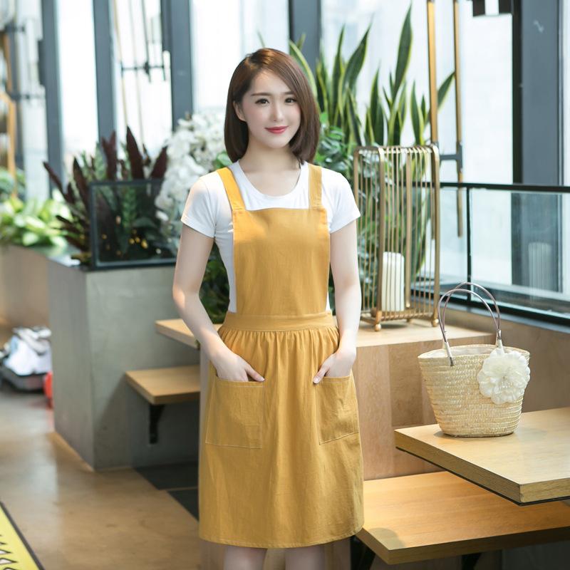 Fashion Princess Apron Kitchen Cooking Single Layer Home Apron Ladies Work Clothes
