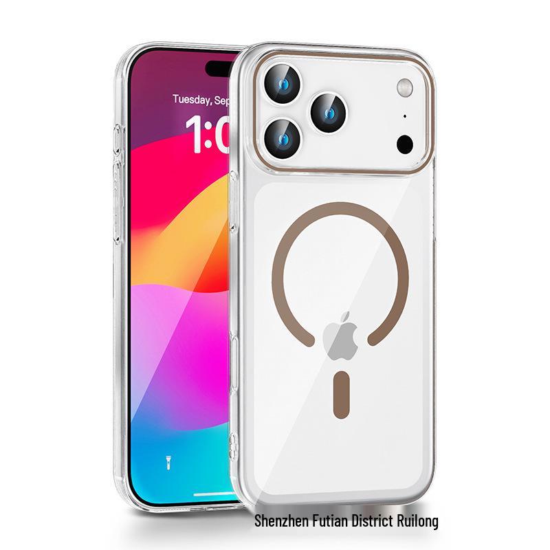 

iPhone 17 Pro Max Magnetic Hard Shell Transparent Case with Large Camera Hole iPhone 13 Pro Max