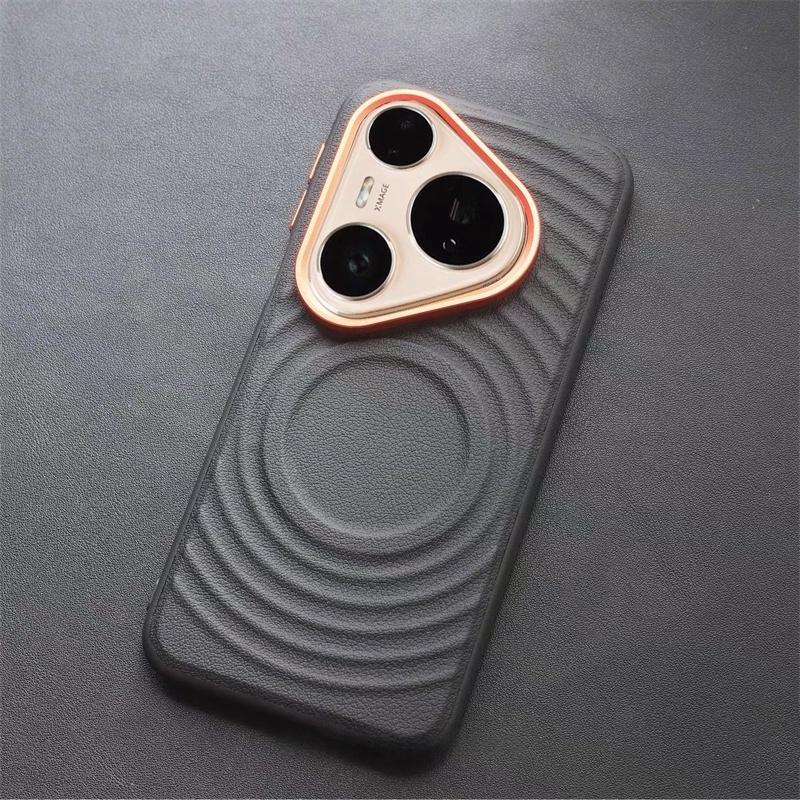 Magnetic Case For Huawei Pura 80 Pro 70 Ultra Pura70 80 Pro+ Magnets 3D Wave Leather Phone Back Cover Shockproof Bumper