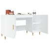 Vidaxl Desk, White, 140X50X75 Cm, Wood-based Material