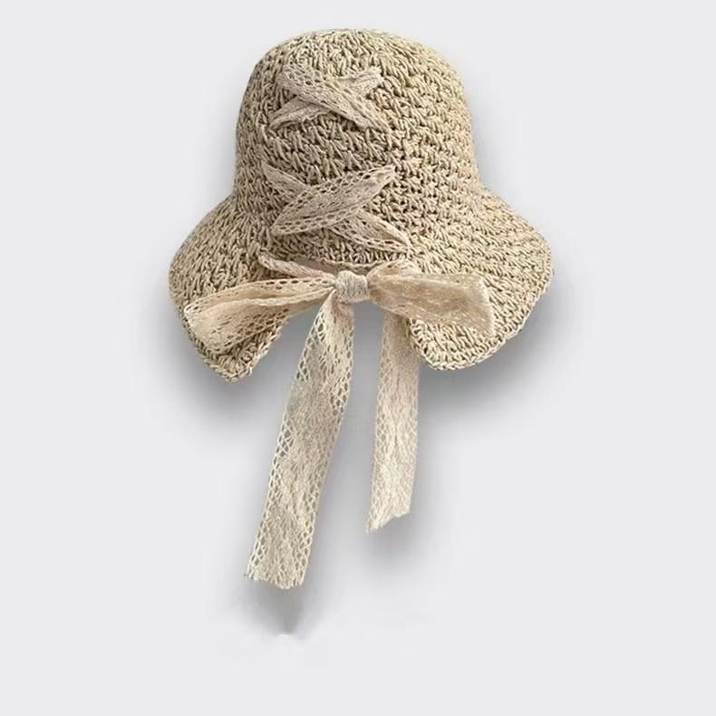 Summer Straw Hat Women's Foldable Versatile Sunscreen Sun Hat Sun Hat Children's Basin Hat Japanese Literary Fisherman