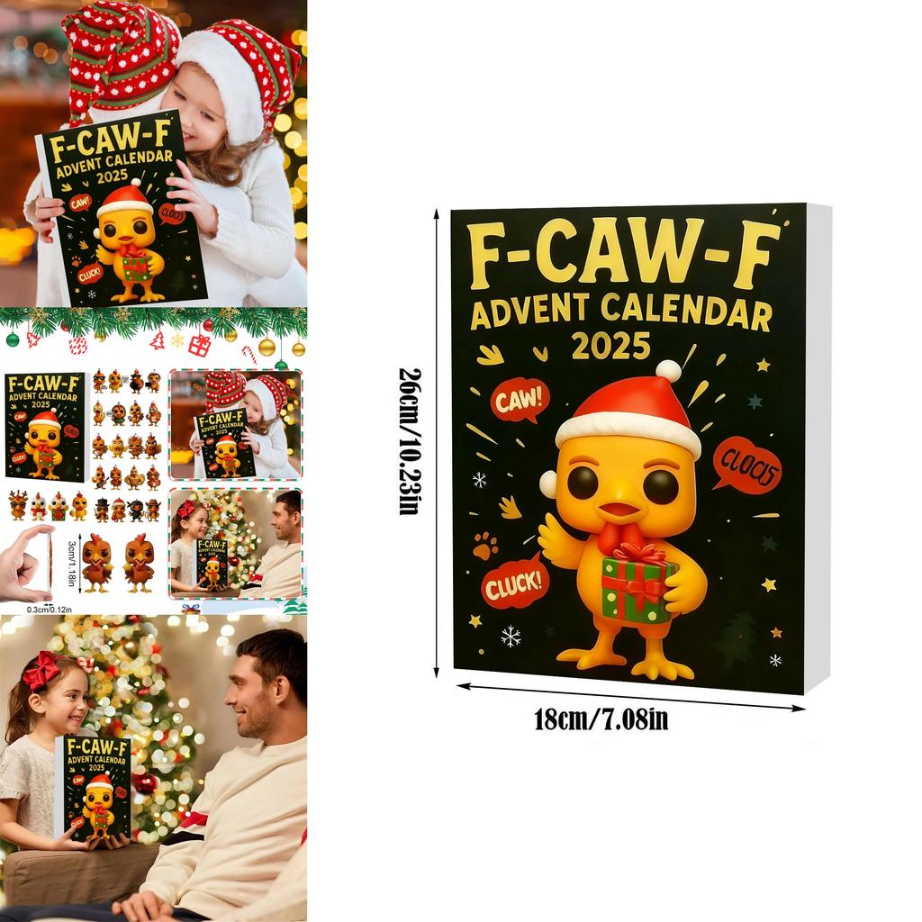 Weihnachts-Adventskalender F Caw F Huhn Dekorative Figuren Aus Acrylmaterial Für Festliche Feiern