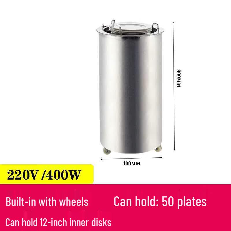 Commercial Round Warming & Sanitizing Dish Cart