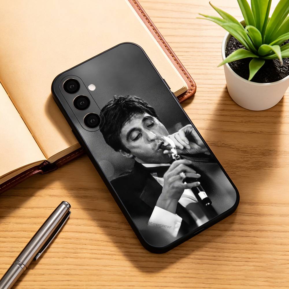 S-scarfaces T-tony M-montana Phone Case Black Silicone Soft For Samsung Galaxy A73,A72,A71,A70,A53,A52,A51