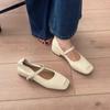 Sheepskin version~ Soft leather comfortable Mary Jane shoes women's head temperament versatile small single shoes low heel leather small leather shoes