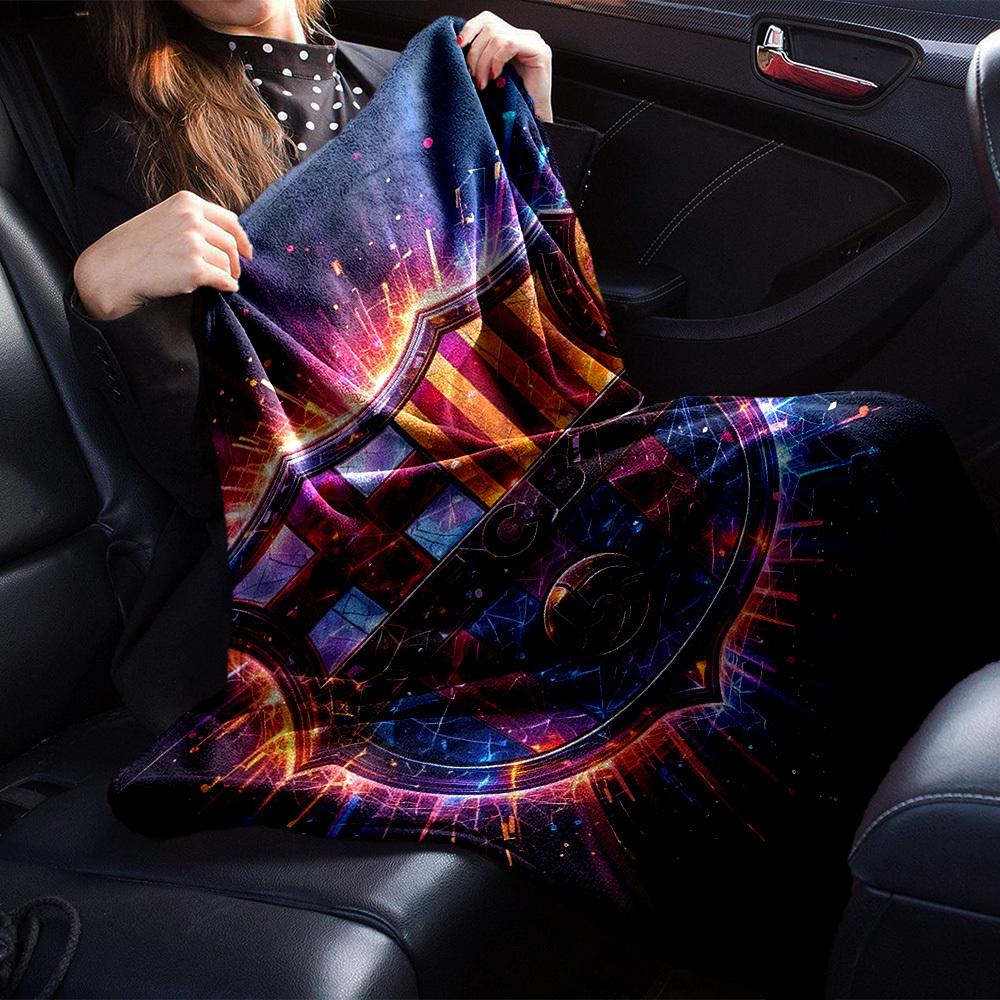 1 pezzo Coperta Morbida Calda FCB Coperta per Riposo per Divano Sofa Ufficio Letto Campeggio Viaggio, Confortevole