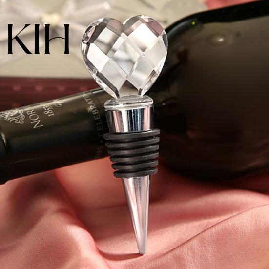 Chrom Flaschenverschluss Kristall Herzform Hochzeitsgeschenk Getränkeempfang