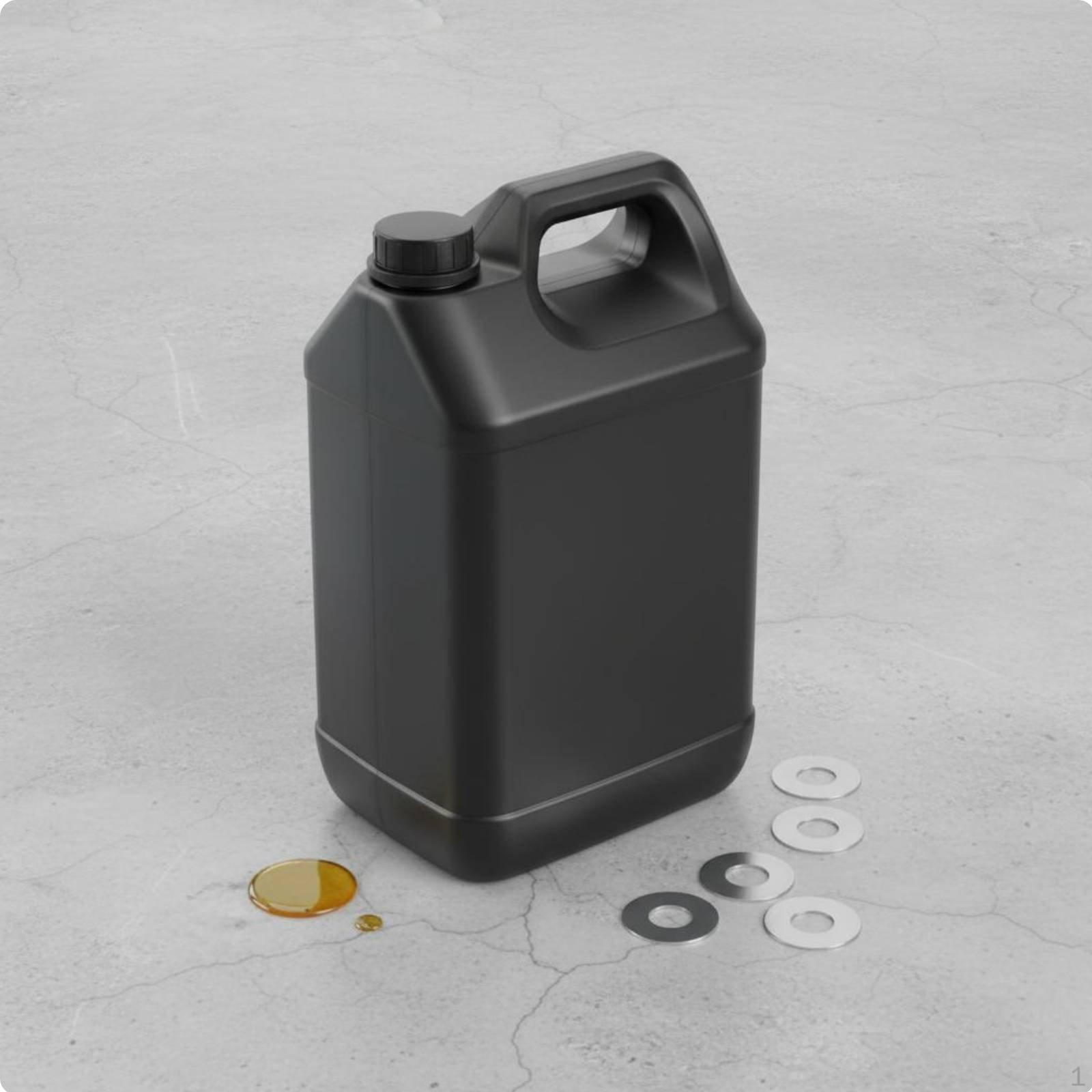 Machine Oil Container High Temperature Resistant Rectangular Storage Can Sealed HDPE Utility Jug for Black 42MM Anti-theft Cap
