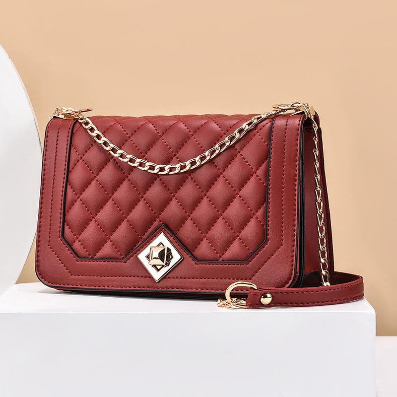 Geantă de mână cu lanț diamantat, geantă de mână cu lanț, geantă de mână cu lanț, versiunea coreeană, geantă de umăr pentru femei