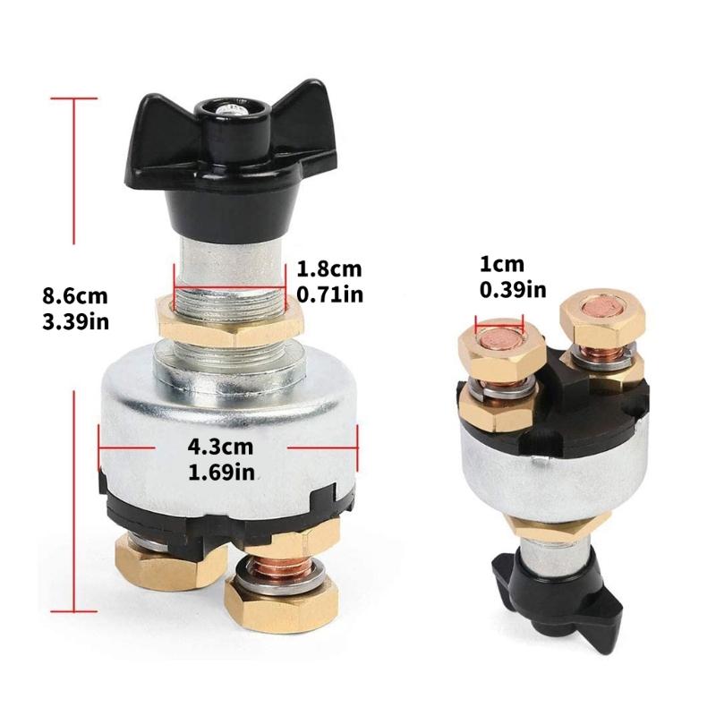 Boat Battery Cut Off Switches Corrosion Resistant Copper Material Easy Install for Marine Vehicles Motorhome Power Management