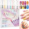 12 Color Nail Art Pens Nail Point Graffiti Dotting Pen Drawing Painting Liner Brush for DIY Nail Art Beauty Adorn Manicure Tools