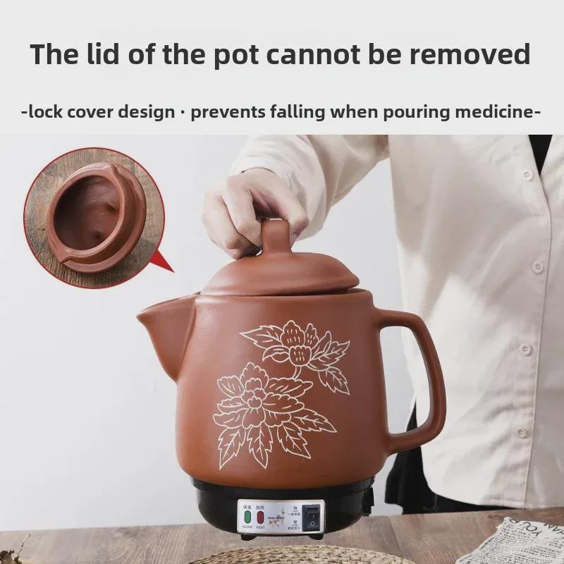 Fully Automatic Electric Chinese Medicine Decoction Pot - Purple Sand Casserole Frying Pan for Home Use