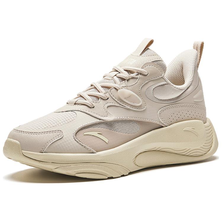 Anta Tide Worship Lifestyle Series Shock Absorbing Non-Slip Low-Top Casual Shoes Women Casual Shoes Beige 922348840-2