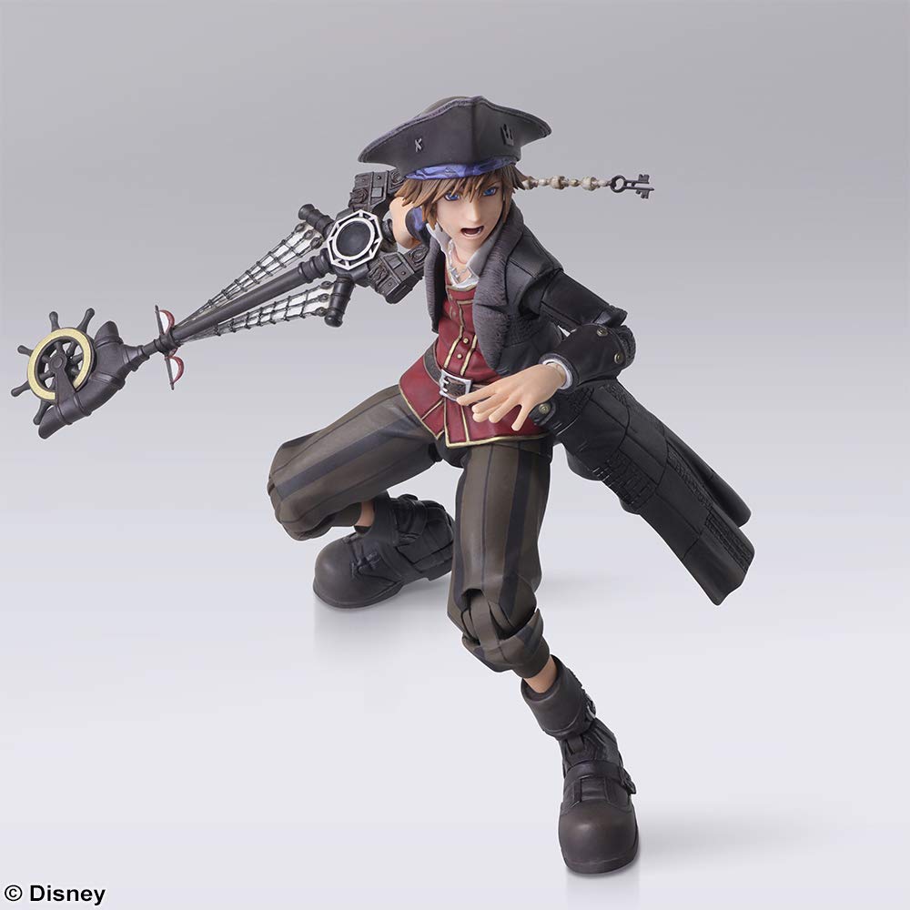 KINGDOM HEARTS III BRING ARTS Sora Fluch der Karibik, bewegliche PVC-Figur, bemalt, Version.