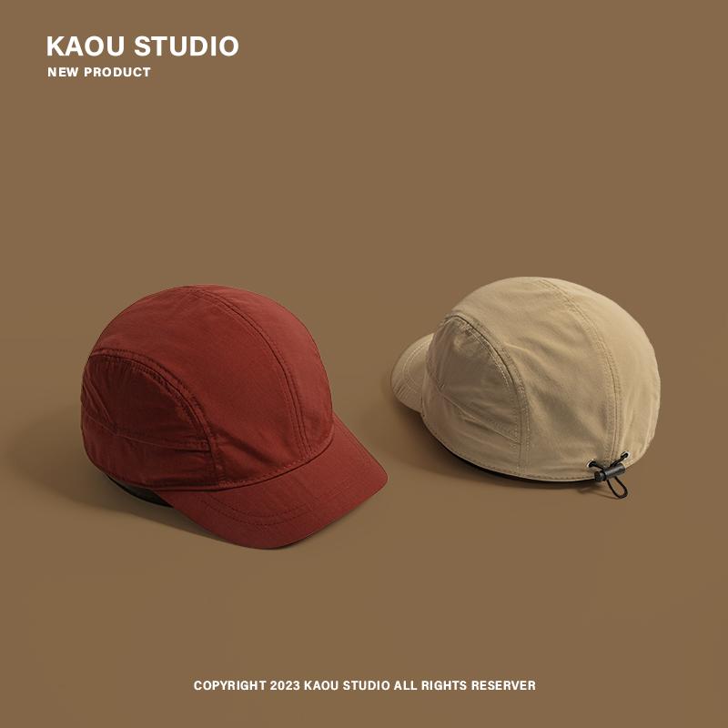 Short Brim Hat Men's Japanese Thin Summer Sun Protection Peaked Cap Outdoor Quick-Drying Baseball Cap for Women