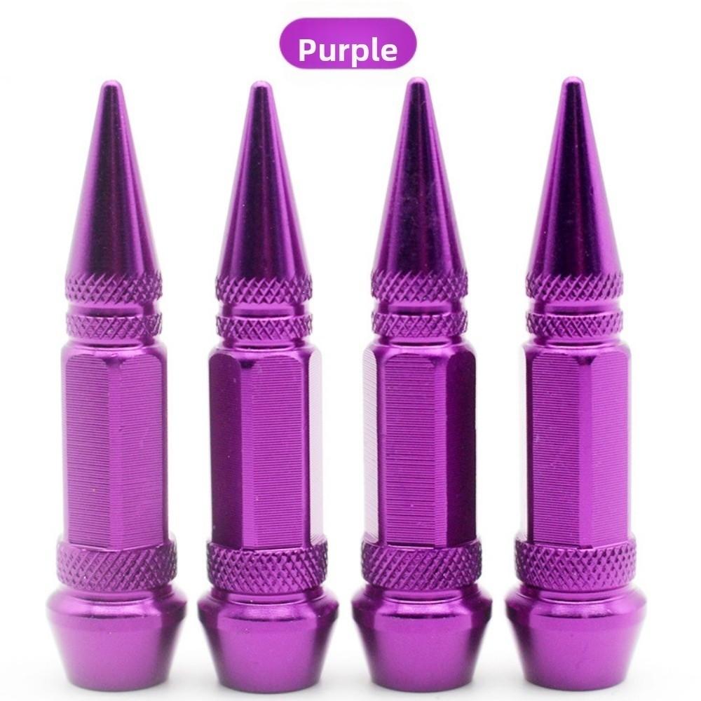 4pcs 60mm Pointed Valve Tips Universal Auto Parts Car Tires Valve Caps Bicycle and Motorcycle