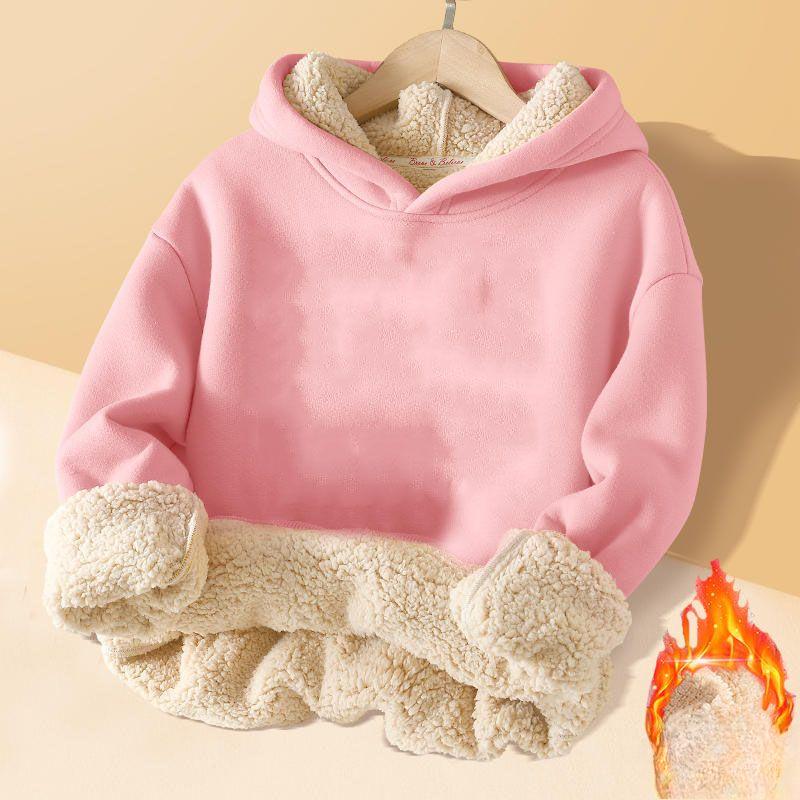 

Толстовки с капюшоном из овчины для мальчиков и девочек и детские повседневные куртки 160