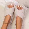 Women‘s Cross Band Slippers Spring Autumn Woman Outdoor Indoor Slides Open Toe Slipper EVA Light Living Room Strap Flip Flops