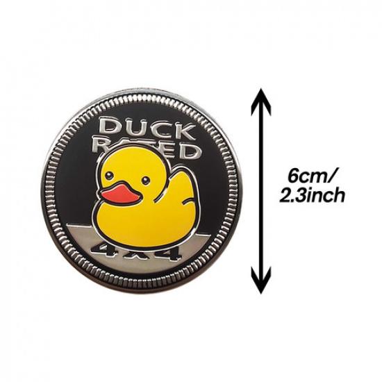 2PCS 3D Rubber Duck Car Stickers Side Fender Auto Emblem Decal Universal