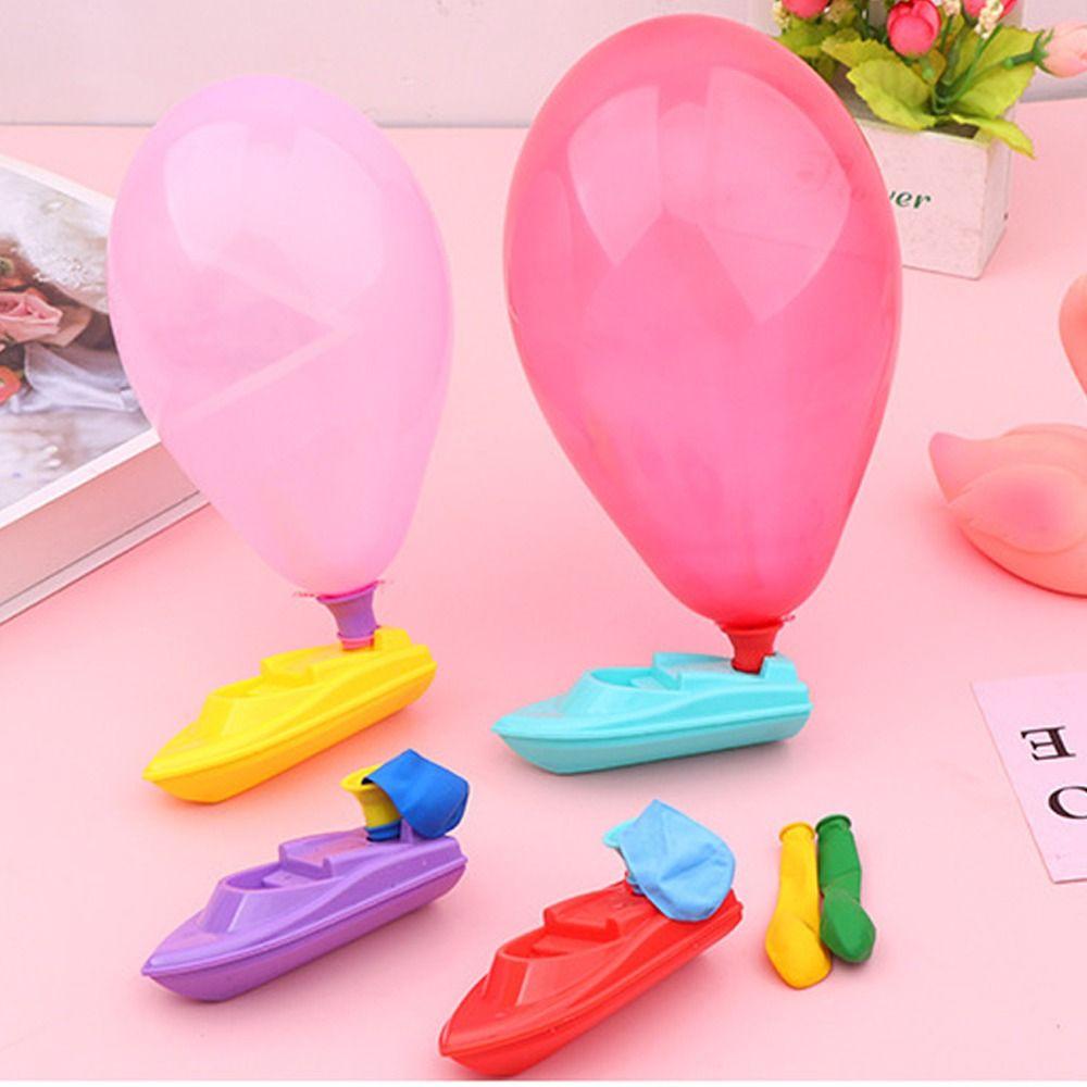 

DIY Balloon Car With 3 Balloons Bathing Toy New Balloon Power Boat Student random color