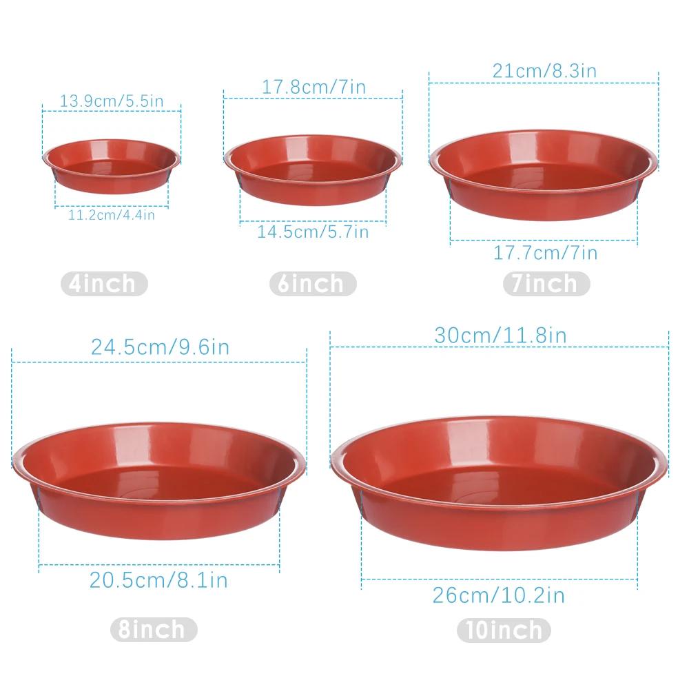 3 Pezzi Vaso per Piante in Plastica Resistente Sottovaso in Plastica Vaschette Sottovaso Vaschette Raccogligocce Interno Esterno
