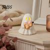 Soft Aesthetic Table Lamp Halloween Ghost Decoration, Light Up Cute Spooky Figurine with Decor Pumpkin/Lantern for Tiered Tray Fireplace Home