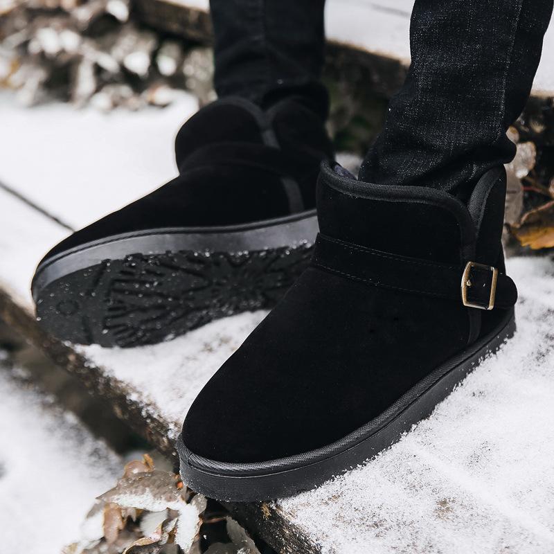 Thick-soled snow boots for women's 2025 winter new velvet and thickened Northeast large cotton shoes, one pedal bread warm shoes