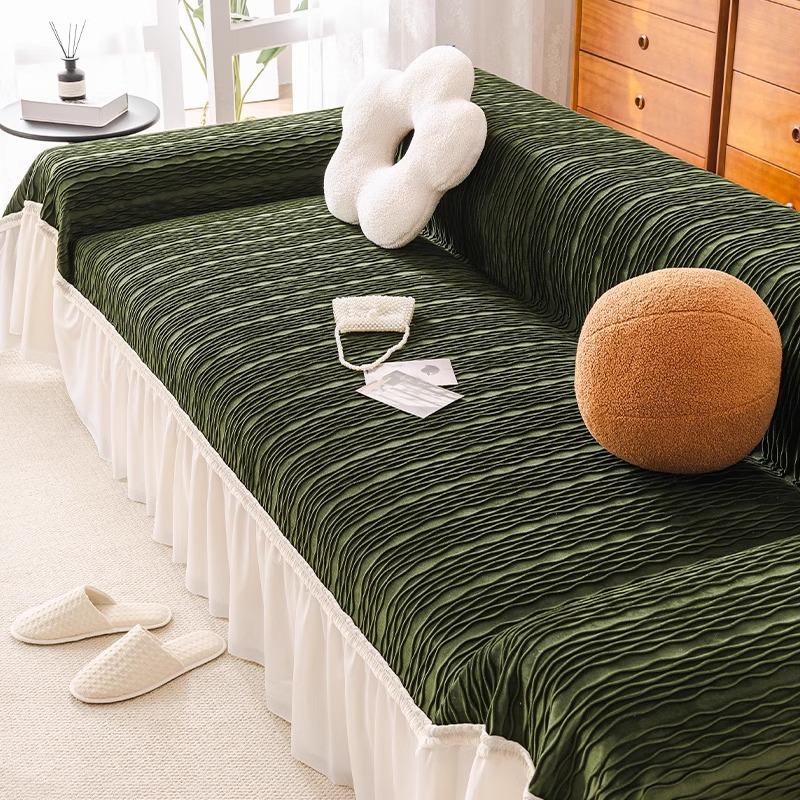 

Новое кремовое ветровое диванное полотенце 2025 года, цельный чехол, универсальный всесезонный нескользящий всеобъемлющий универсальный чехол, покрывало 45 * 45cm pillow cover