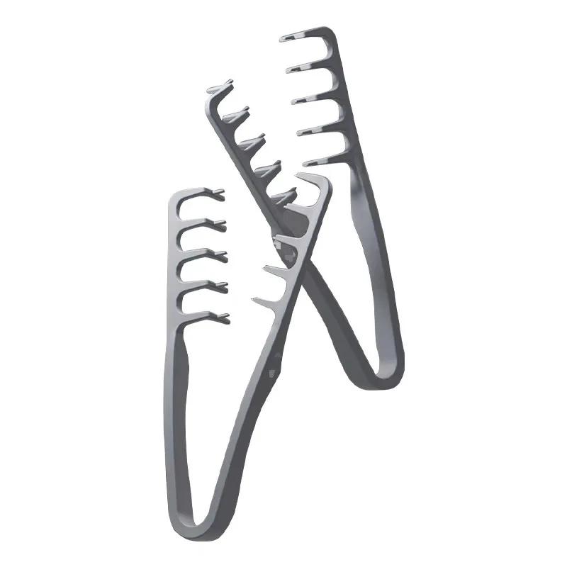 Fluffy Texture Styling Comb Volumizing Wide-Tooth Hairbrush Plastic Hairdressing Comb Hair Bang Curling Tools Barber Accessories