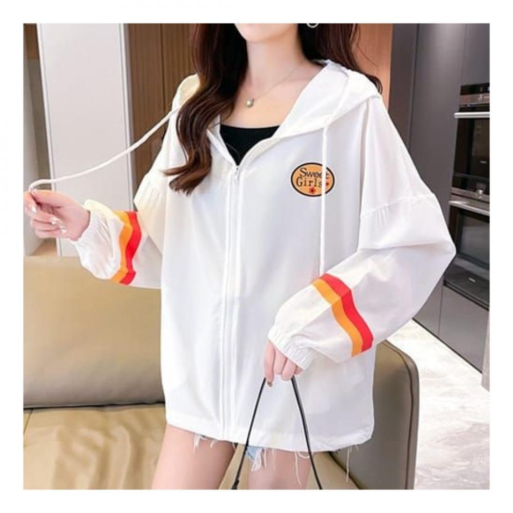 Navava Casual Loose Fit Thin Long Sleeve Zip Up Hoodie