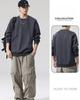 Long Plus Simple and Round Solid Loose Dark [foveitaa] Men's Fall/Winter Sweatshirt, Sleeve, Size, Stylish, Collar, Popular, Color, Pullover, Cool,
