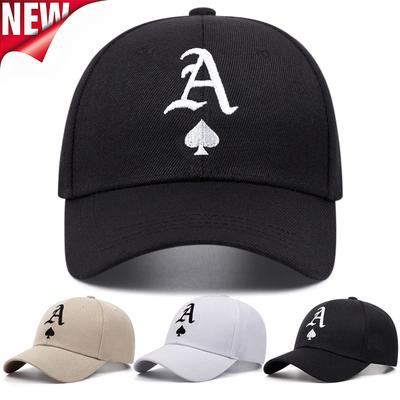 Fashion A Black Peach Heart Poker Embroidered Baseball Hat Hip Hop Street Dance Cowboy Hat Adjustable Sun Cap For Men Women