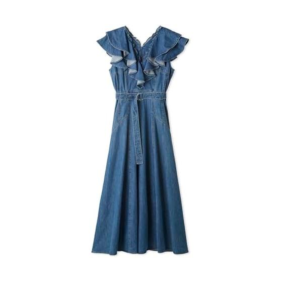 SNIDEL Denim Ruffle Dress SWFO244260 Women s