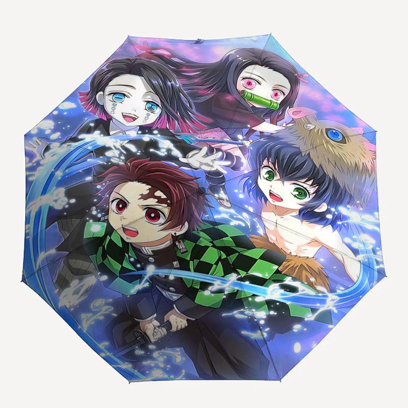 1pc Anime Characters Automatic Opening Umbrella - Portable 3-Fold Design with Iron Frame - Outdoor for Fans, Travelers, Daily Use - Perfect Gift for A