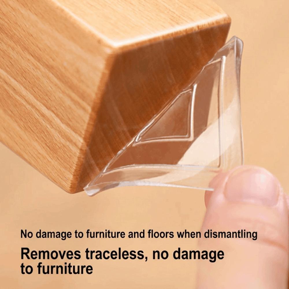 4Pcs Self Adhesive Silent Table Foot Mat Transparent Sofa Chair Foot Fixed Pads  Sofa Corner