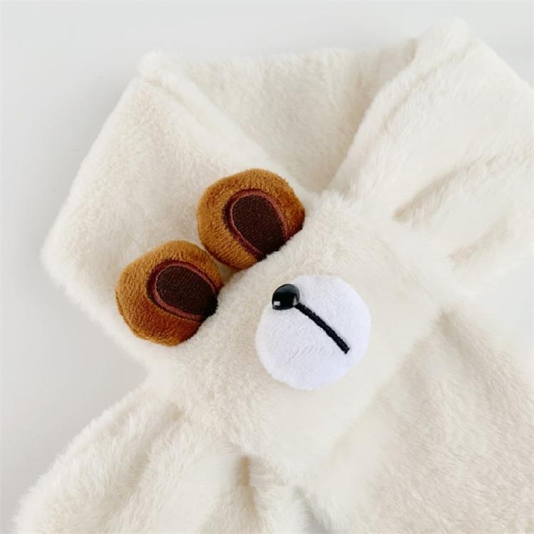 Girls Neck Scarf InsStyle Baby Cartoon Scarf Furry Plush Neck Warmer for Outdoor