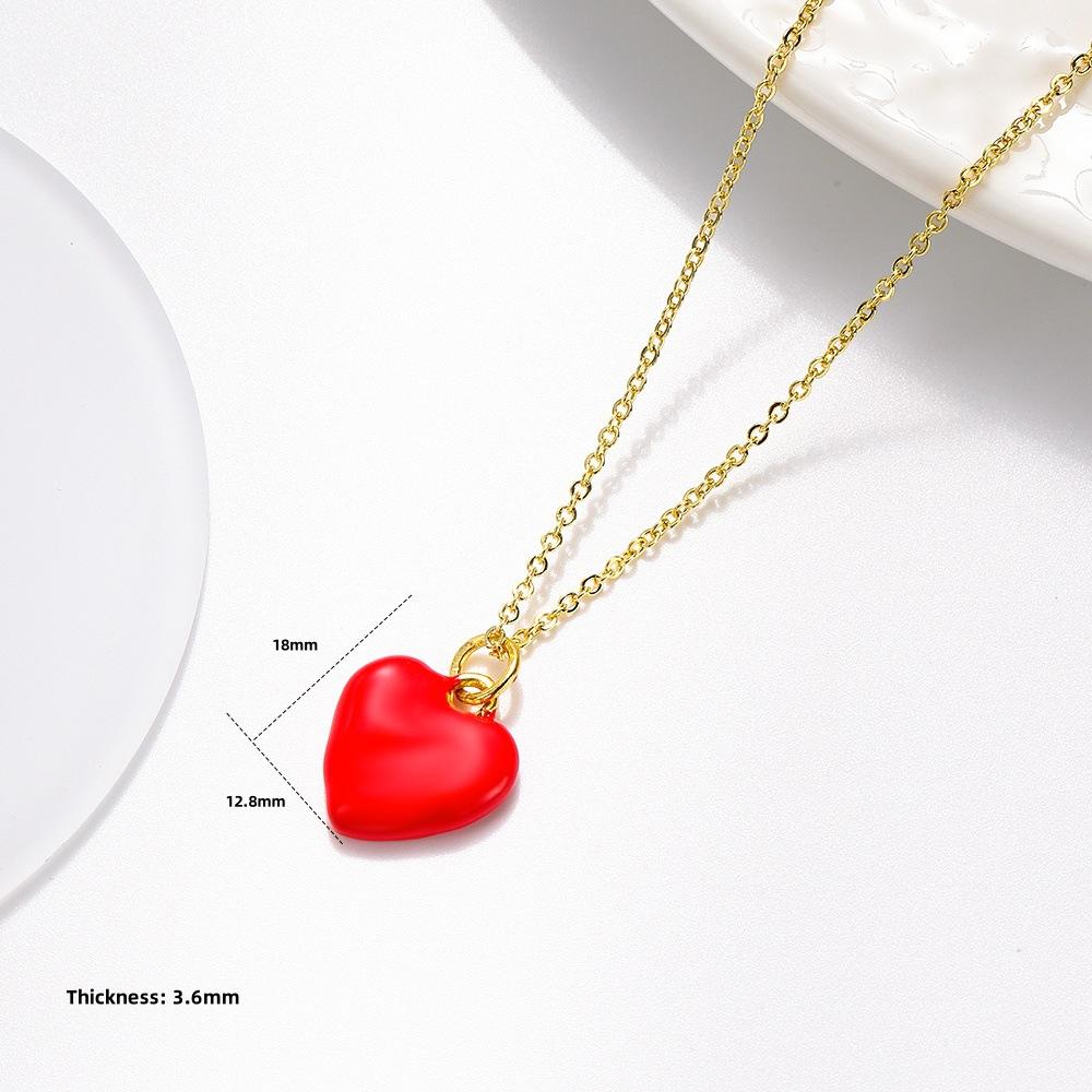 Nische frischer roter Öltropfen Liebe Schmetterling Stern Anhänger Halskette Schmuck DIY Zubehör Anhänger handgefertigte Materialien