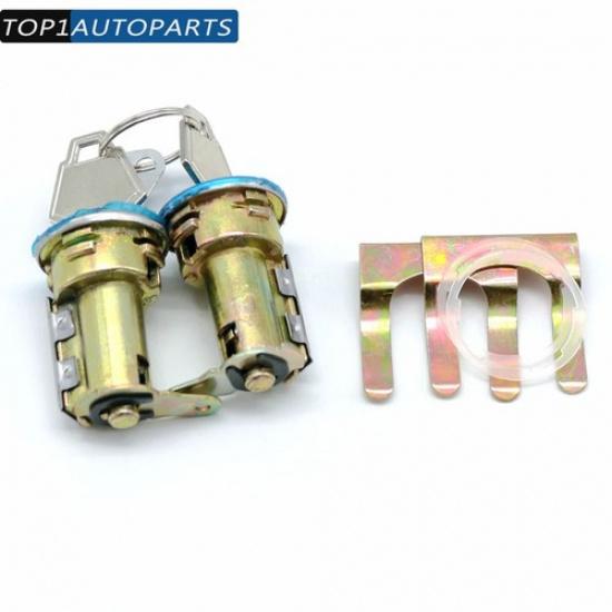 1Pair Door Lock Cylinder with Key Fit For Dodge B100 B200 W100 Trailduster