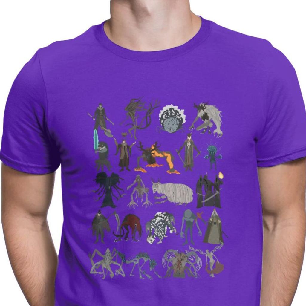 Men Bloodborne Bosses Tshirt Dark Souls Cotton Clothing Novelty Round Neck Tee Shirt Tee Shirts