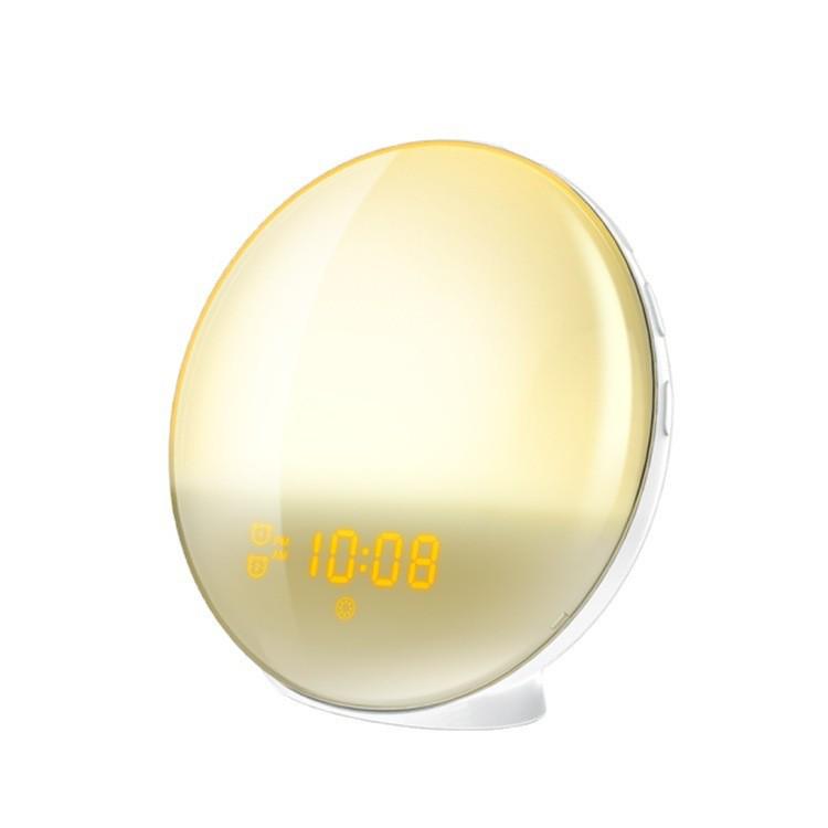 Smart Wake-Up Light: Sunrise Simulation LED Alarm Clock with Colorful Atmosphere, White Noise, and Children's Bedside Lamp.
